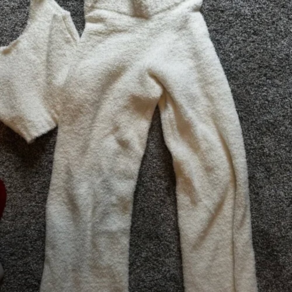 SKIMS Cream Cozy Pajama Set XXS/XS WEAR-STAINS - Picture 2 of 2